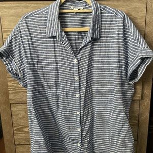 Beach Lunch Lounge button up striped shirt